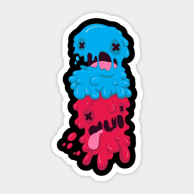 monster liquid Sticker by isalnesia